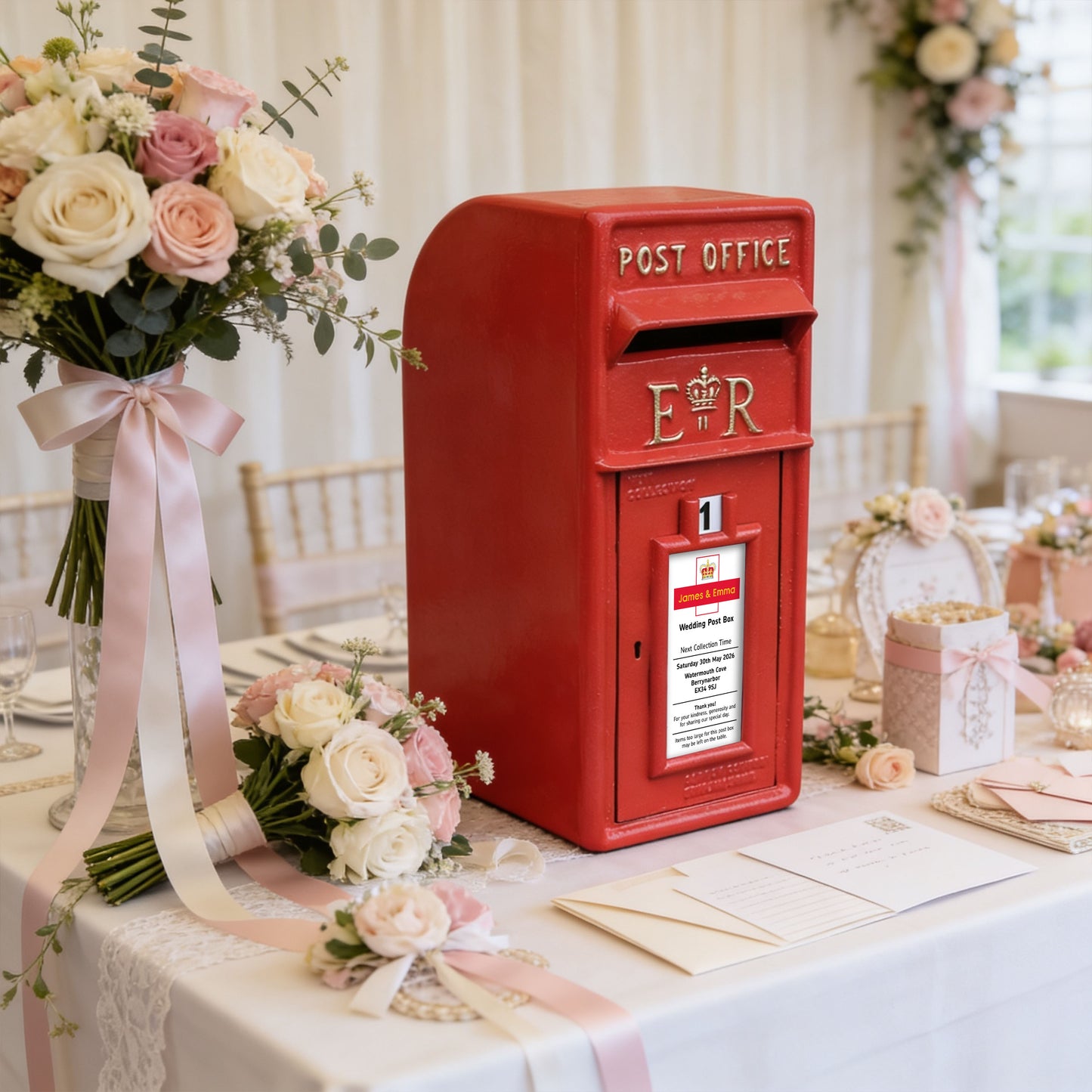 Red Royal Mail Wedding Post Box Hire