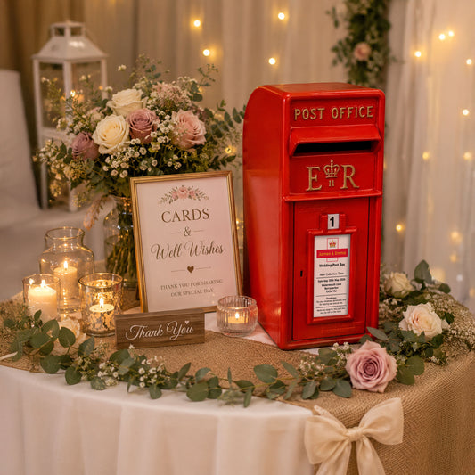 Red Royal Mail Wedding Post Box Hire